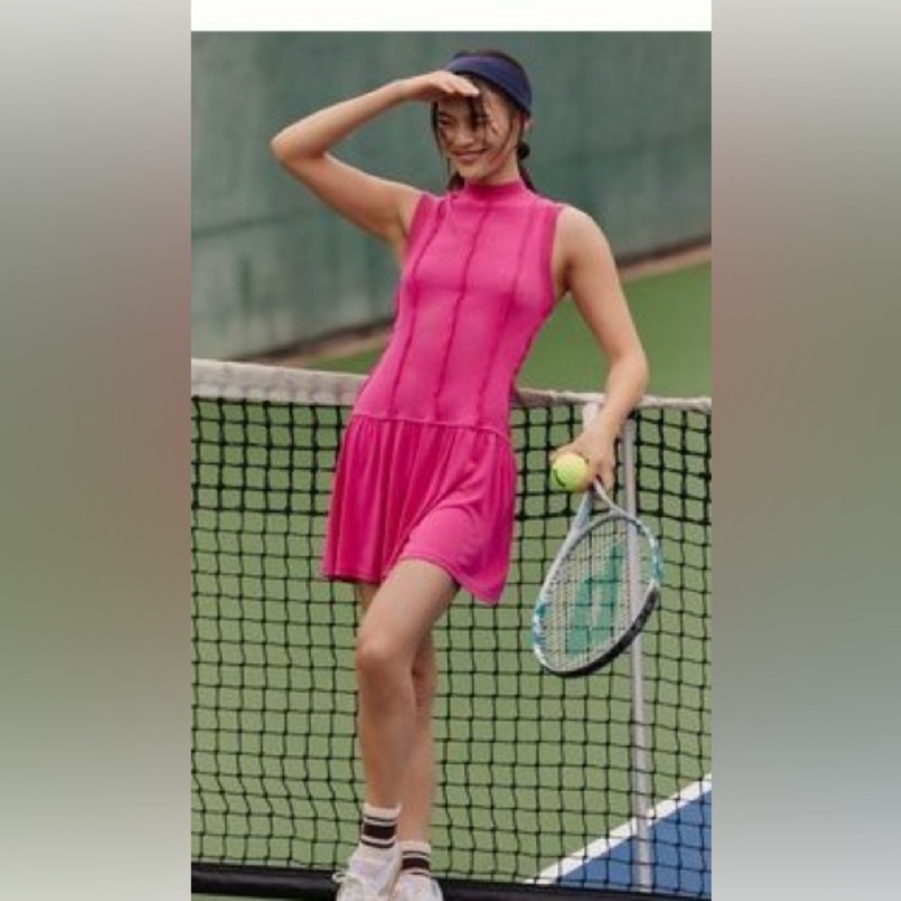 Pink Sleeveless Mini Dress